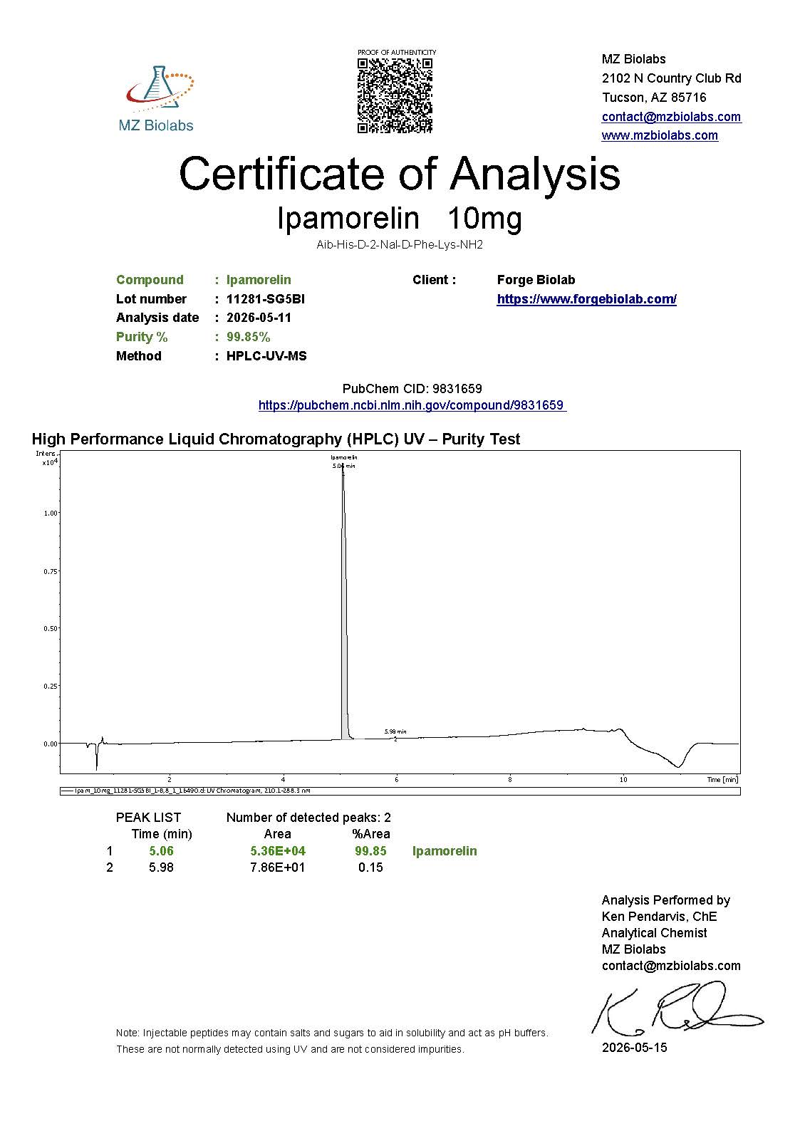 Ipamorelin 10mg