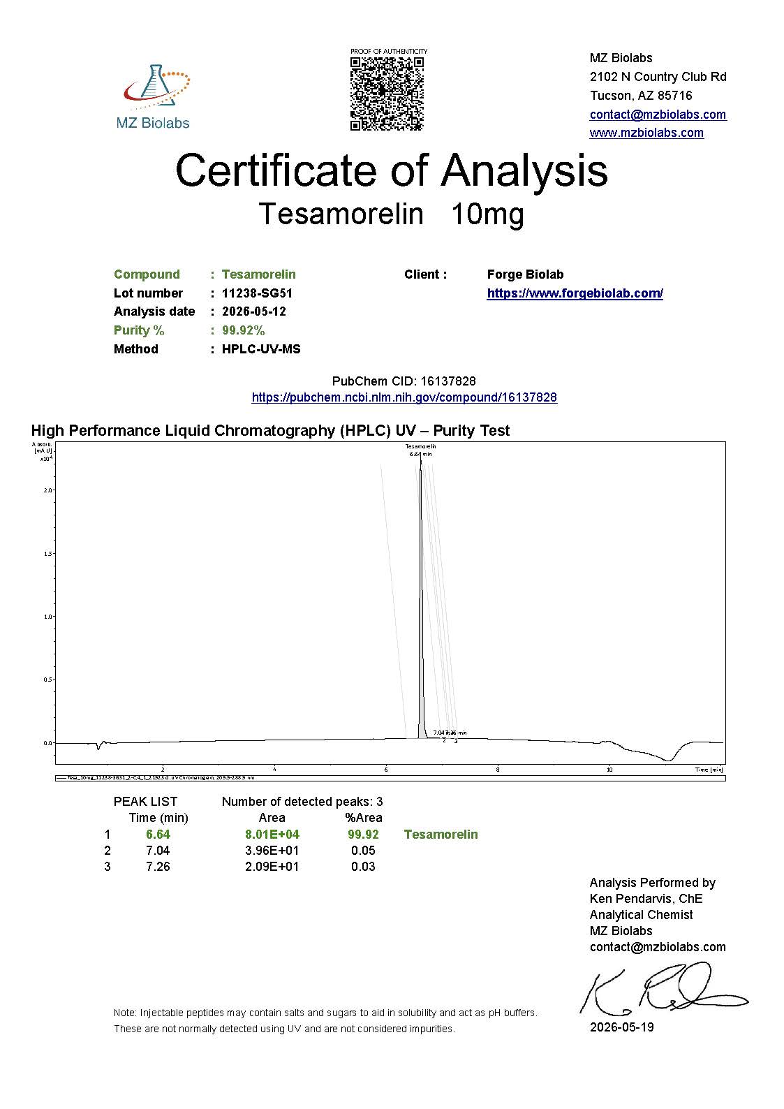 Tesamorelin