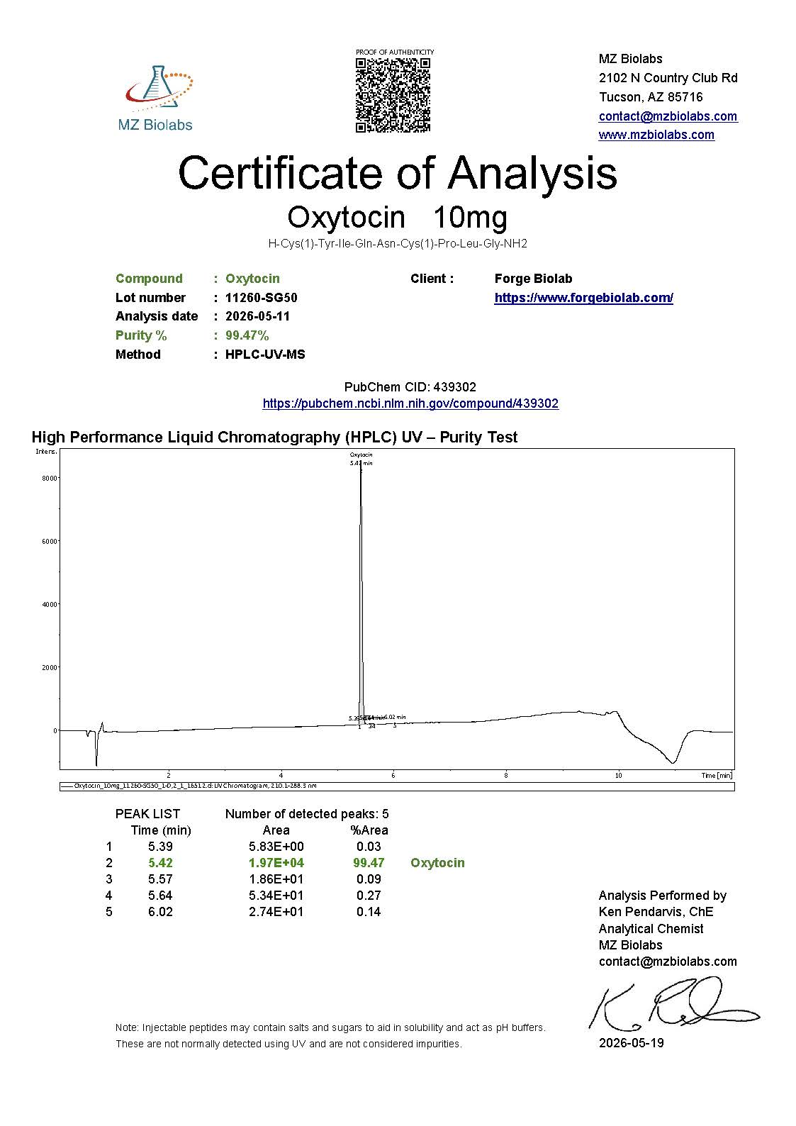Oxytocin 10mg